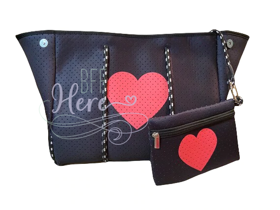 Neoprene Tote -- Regal Heart - BFF Here