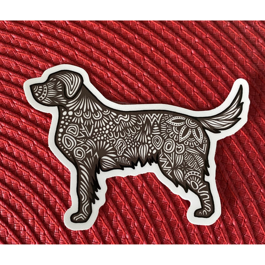 Chocolate Lab Sticker - BFF Here