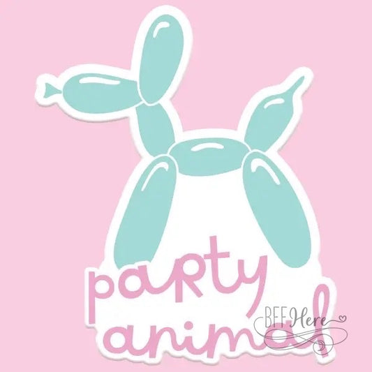 Party Animal Balloon Animal Sticker Decal - BFF Here