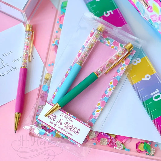 Be A Gem Confetti Pen Set by Packed Party - BFF Here