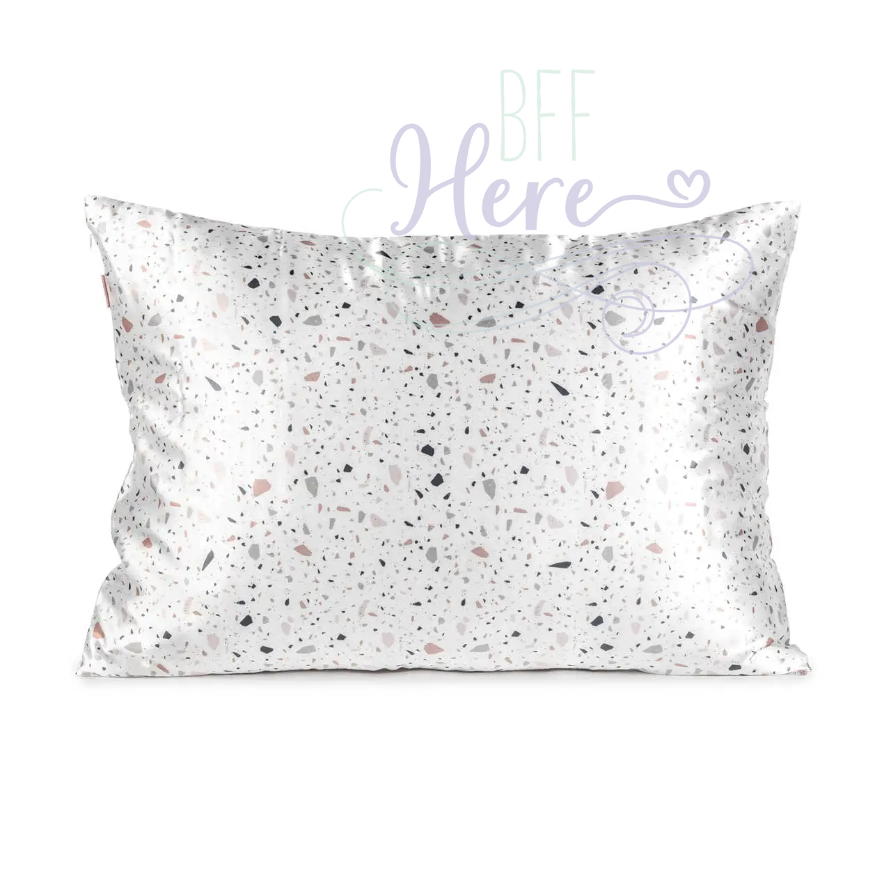 Satin Pillowcase - White Terrazzo - BFF Here