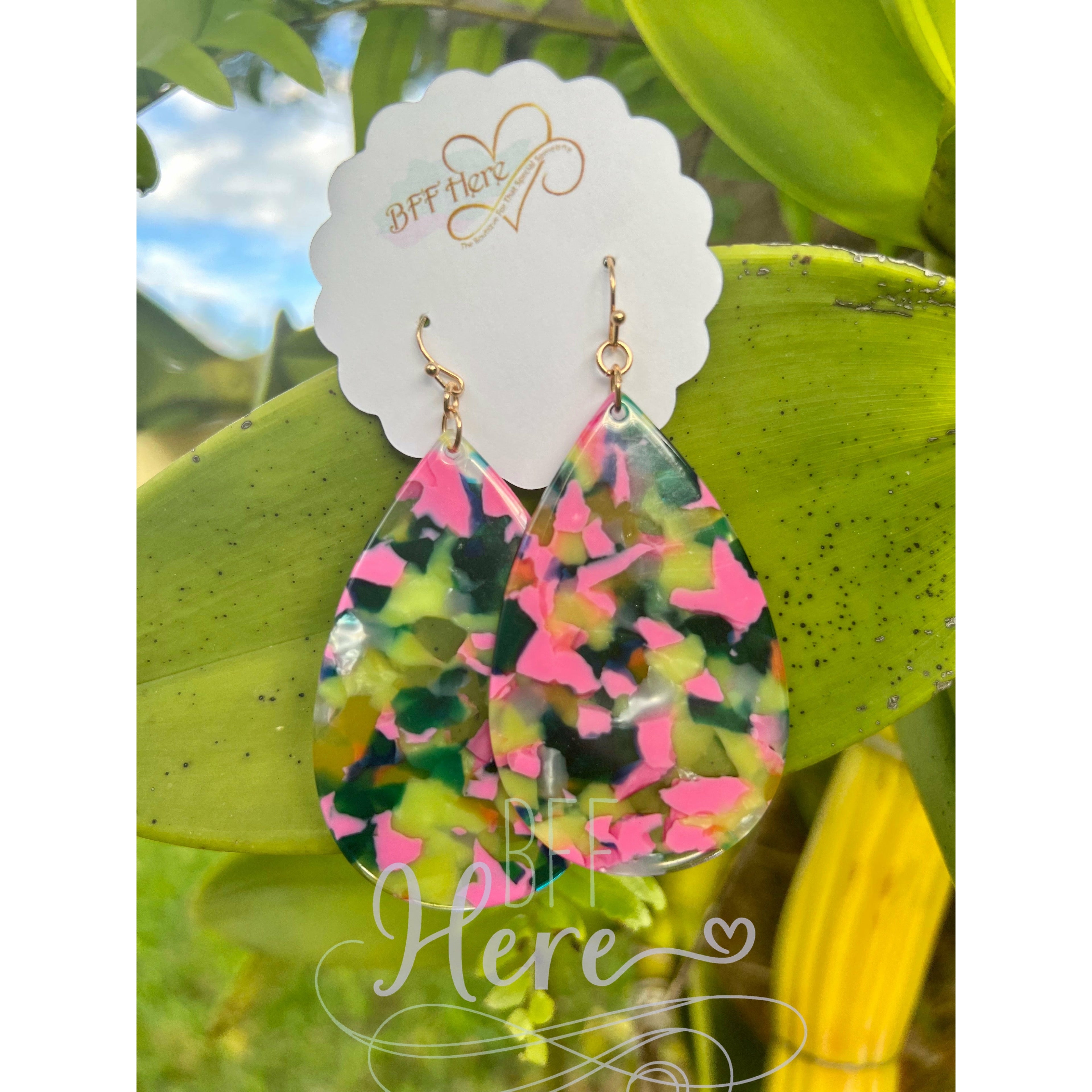 Lilliana Tropical Teardrop Earrings - BFF Here