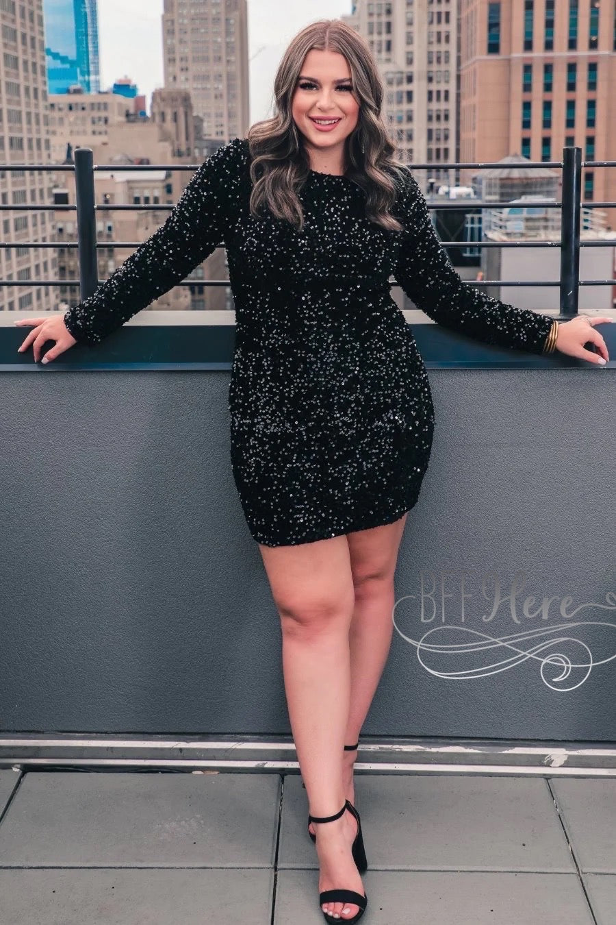 PREORDER-Crowd Pleaser Sequin Dress - BFF Here