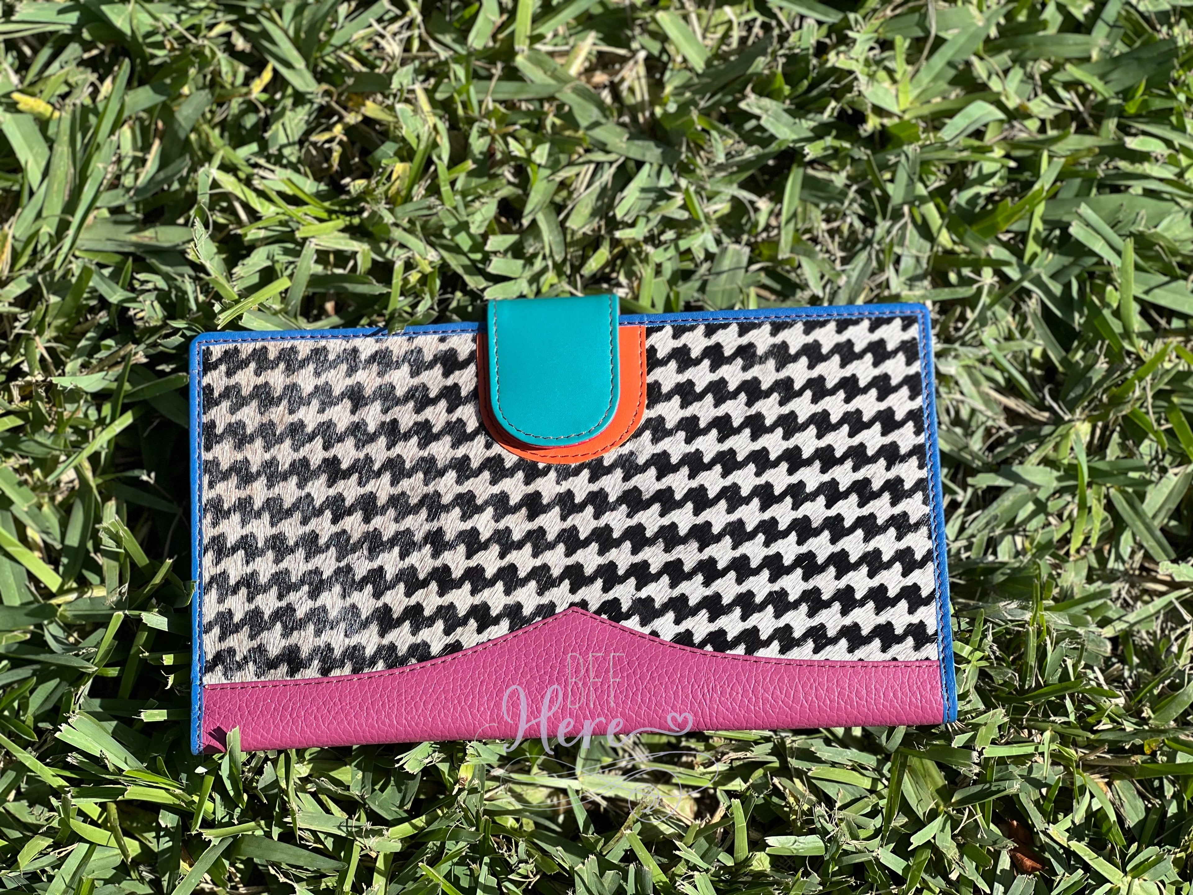 Nash Leather and Hair on Hide Wallet - Choice of Color - BFF Here