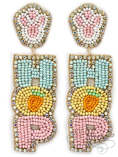 Easter Hop Seed Bead Earrings - BFF Here