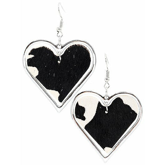 Heart Shape Animal Print Earrings - BFF Here