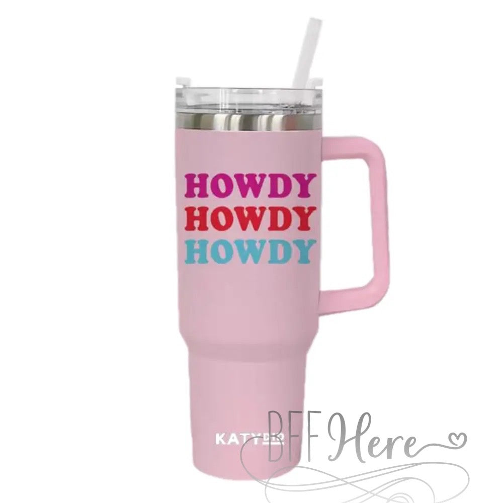 PREORDER-40 oz. Howdy Travel Tumbler - BFF Here