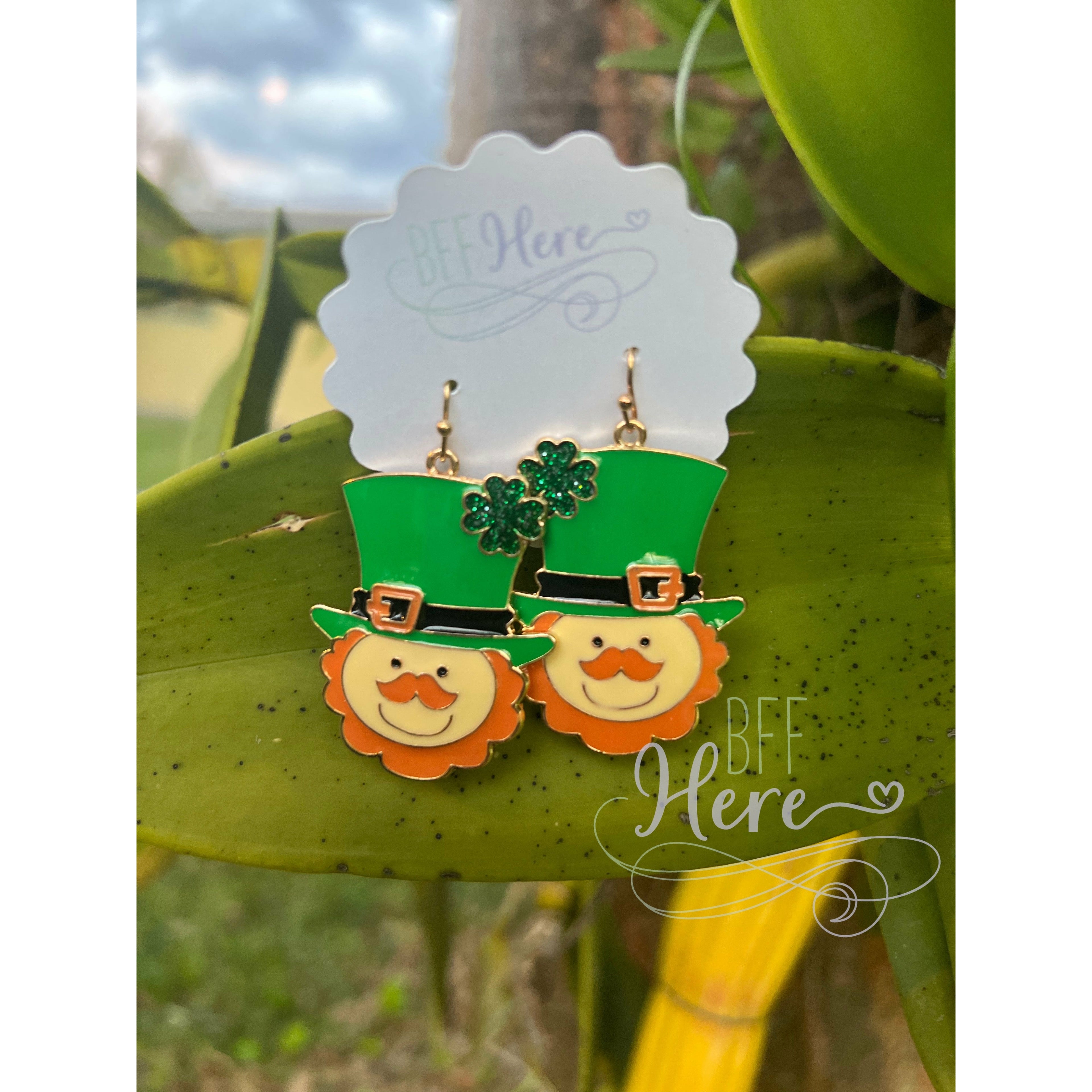 Lucky the Leprechaun Earrings - BFF Here