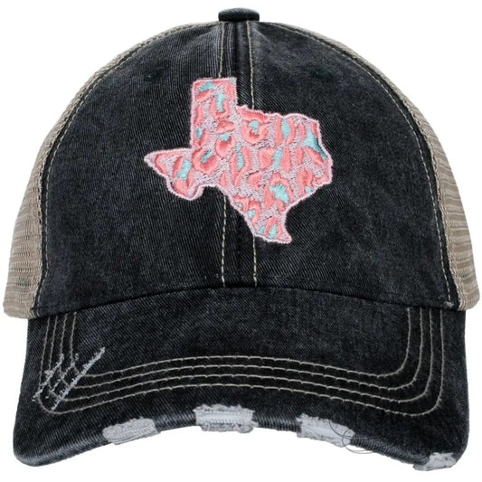 Texas Shaped Trucker Hat — Pink Leopard - BFF Here