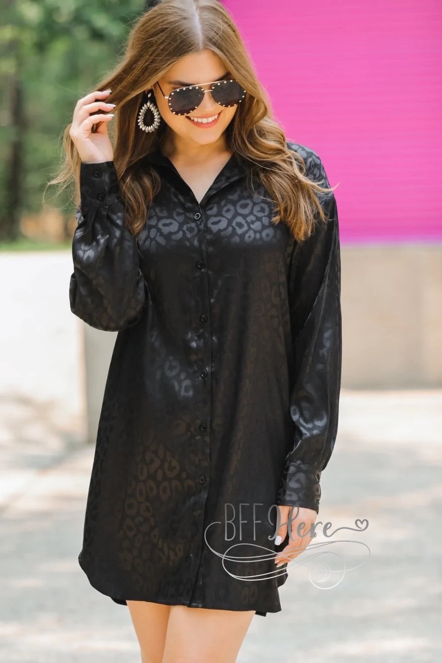Kenzie Black Leopard Tunic - BFF Here