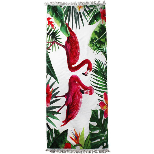 Tropical Flamingo Beach Towel - BFF Here