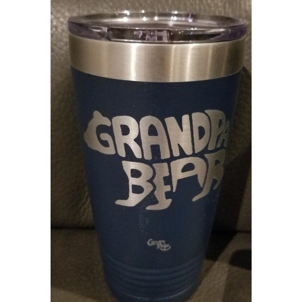 Grandpa Bear -- 20 oz Tumbler w/ Lid - BFF Here