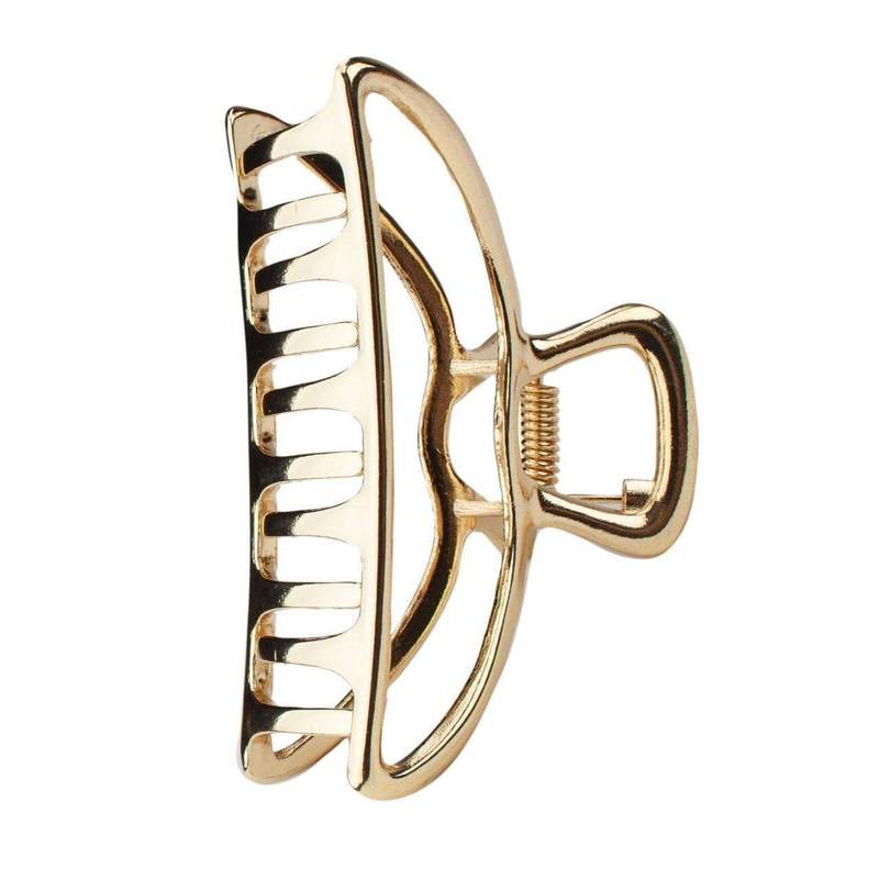 Round Gold Open Shape Claw Clip - BFF Here