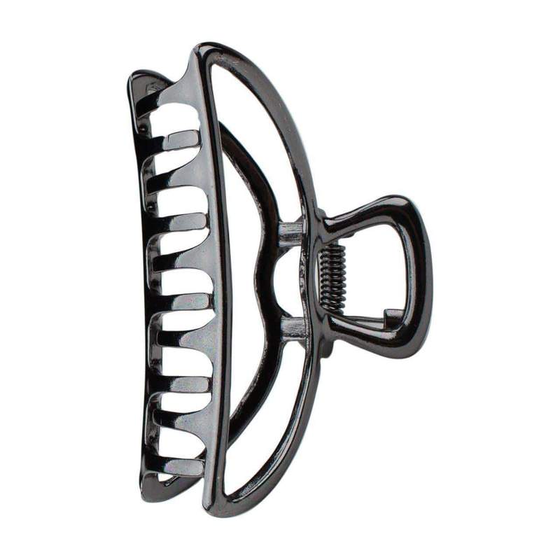 Round Hematite Open Shape Claw Clip - BFF Here