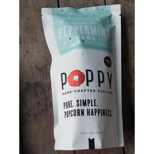 Chocolate Peppermint Bark Popcorn by Poppy - BFF Here