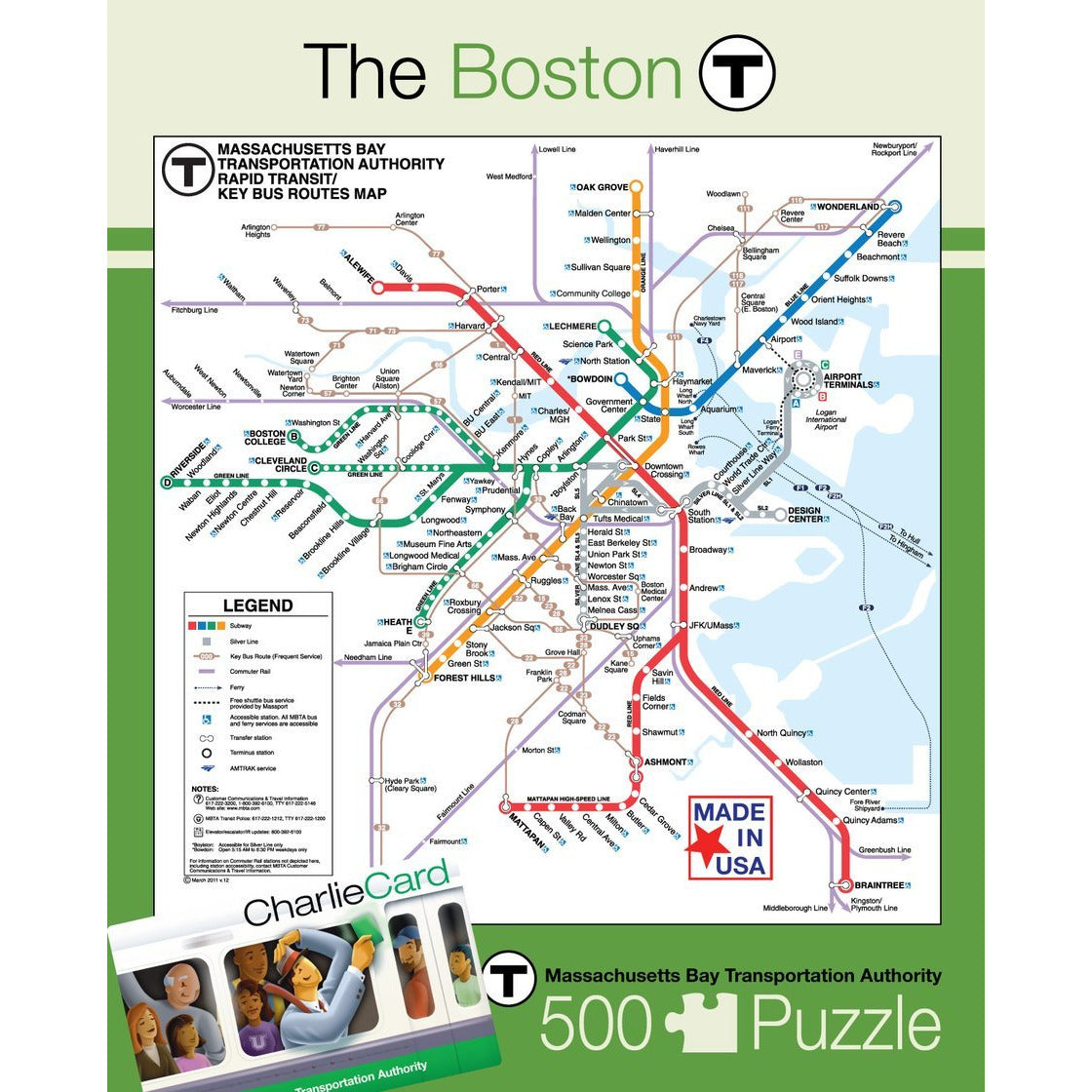 Boston T Subway Map Puzzle - BFF Here