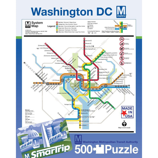 DC Metro Subway Map Puzzle - BFF Here