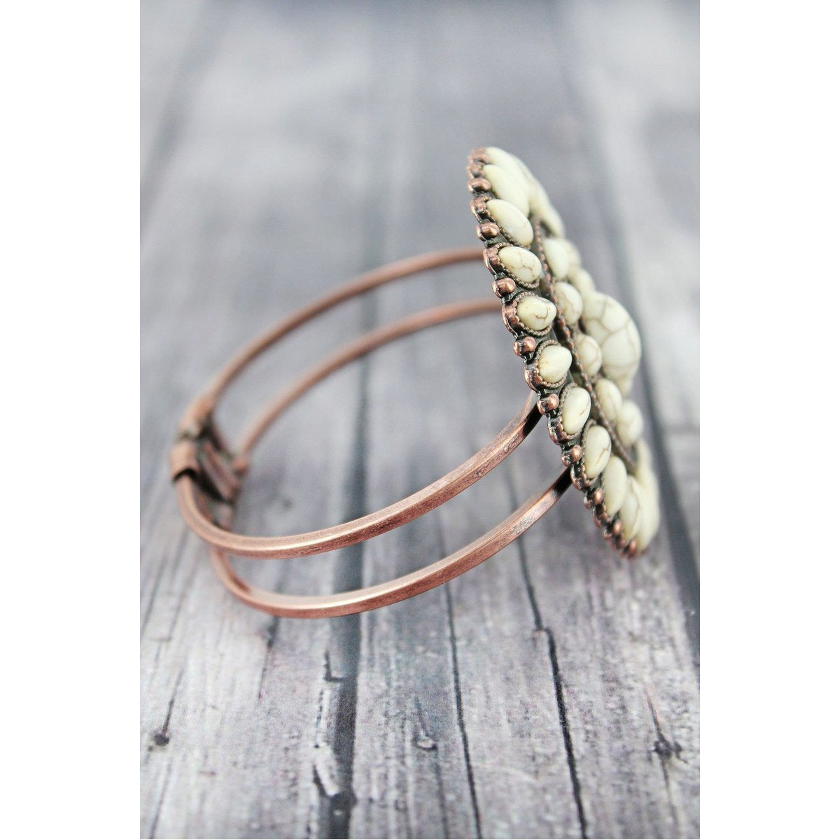 Western  Beaded Oval Hinge Bracelet -- Choice of Color - BFF Here