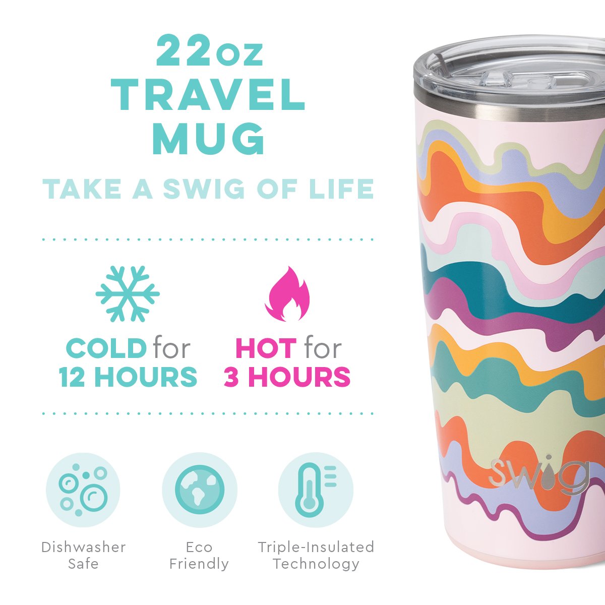 Sand Art Travel Mug (22oz) by Swig Life - BFF Here