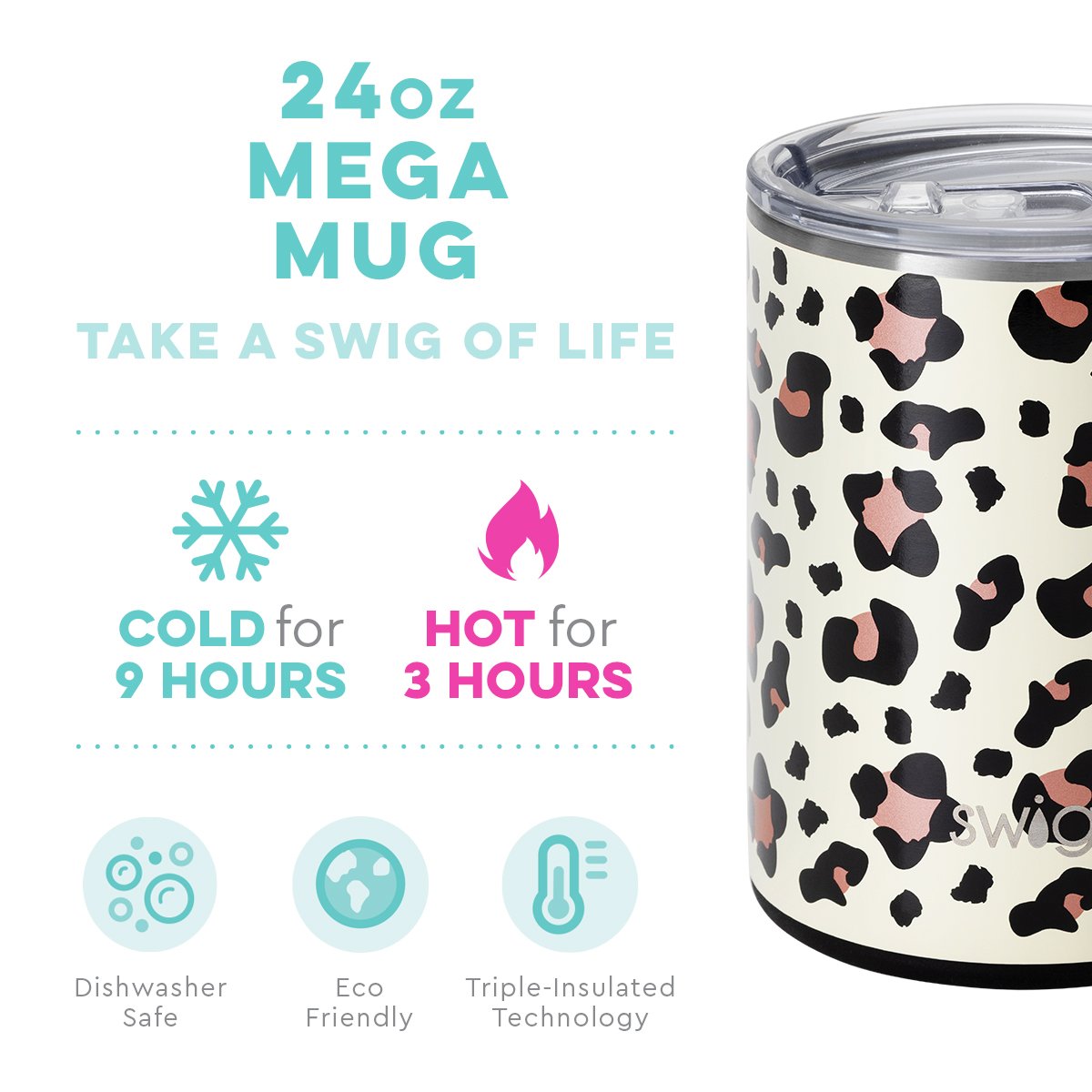 Luxy Leopard Mega Mug (24oz) by Swig Life - BFF Here