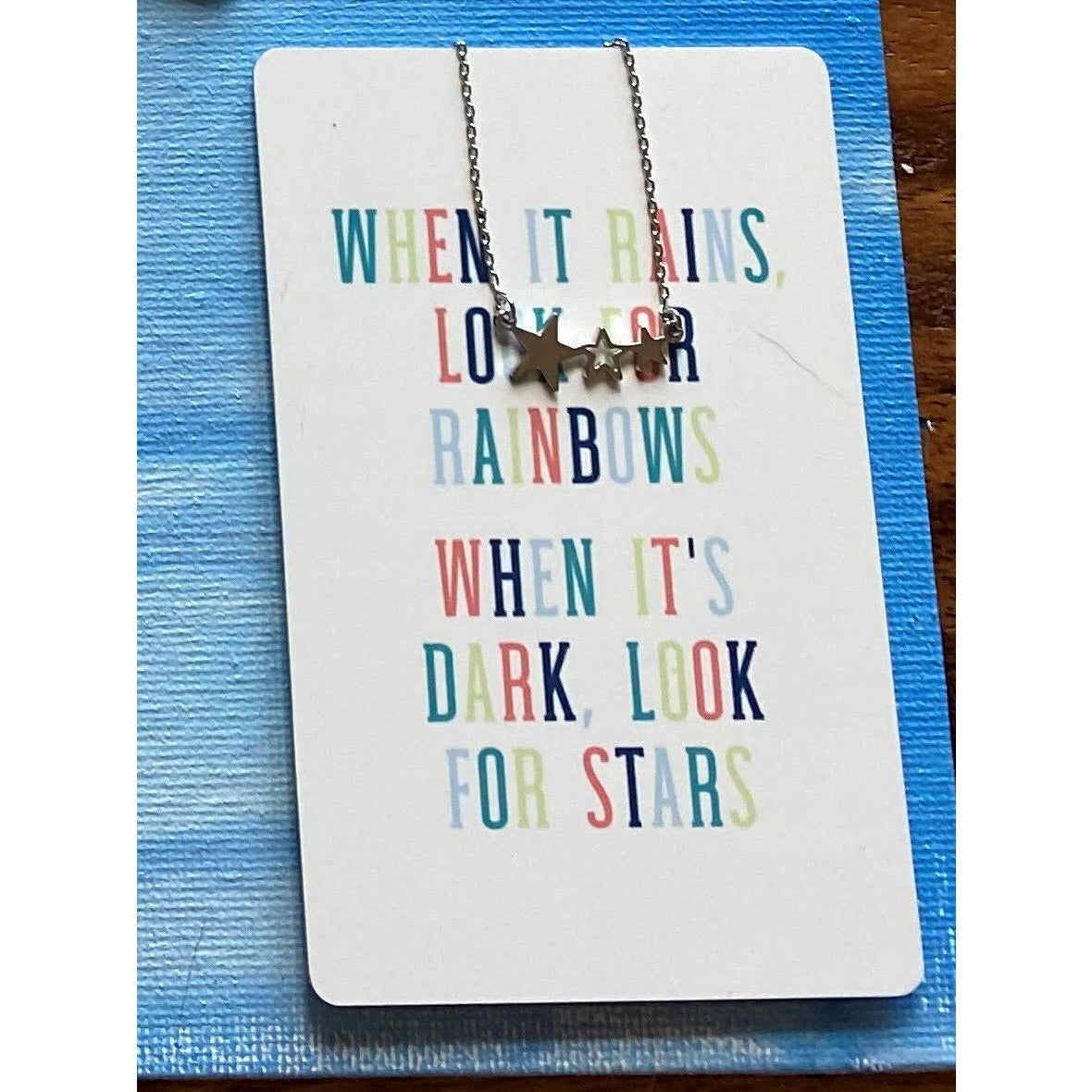 Color Me Happy Necklace Card -- Stars - BFF Here